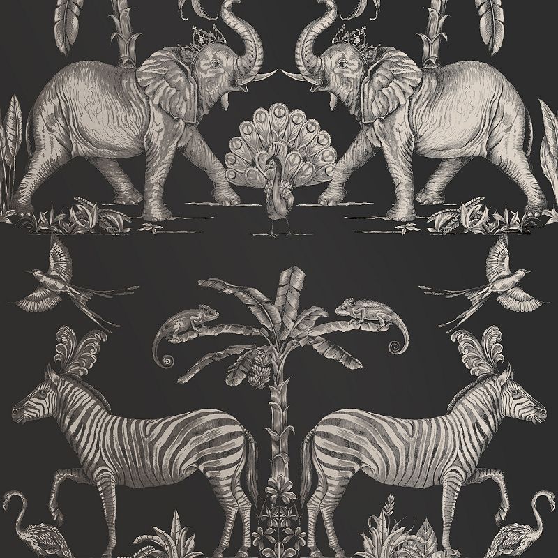 Sublime Colonial Charcoal Removable Wallpaper