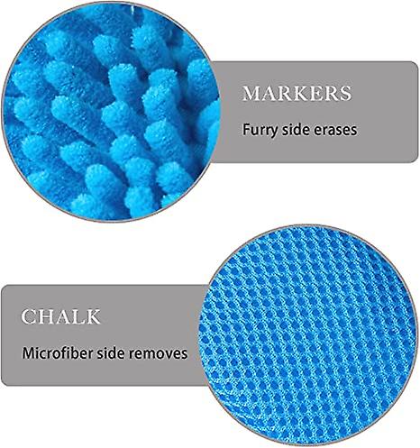 4 Pieces Microfiber Shag Whiteboard Eraser Shag Washable Dry Eraser Board Eraser For Chalk， Classroom Teacher Supplies， Home And Office (blue)