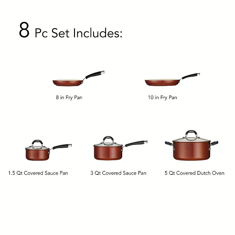 Tramontina Style Ceramica 8-pc. Cookware Set