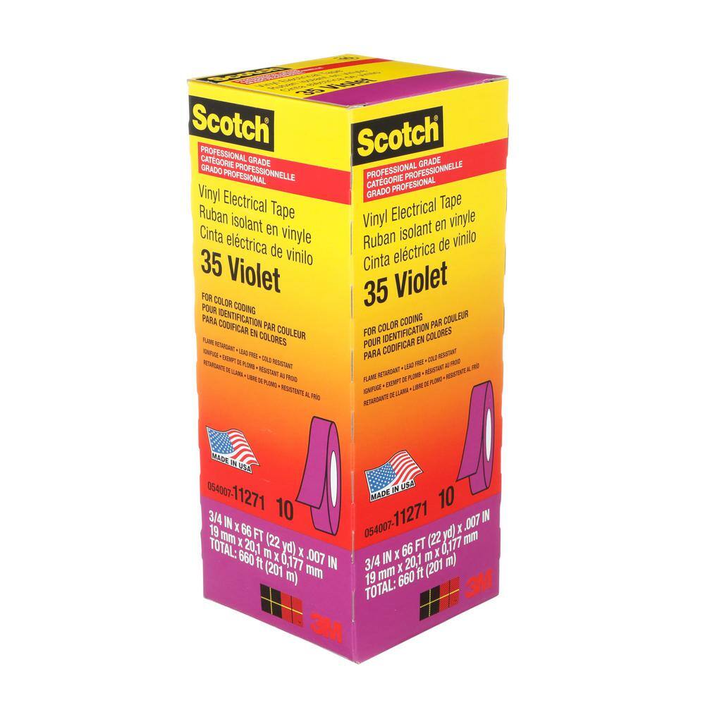 Scotch 34 in. x 66 ft. Electrical Tape - Violet 11271-BA-5