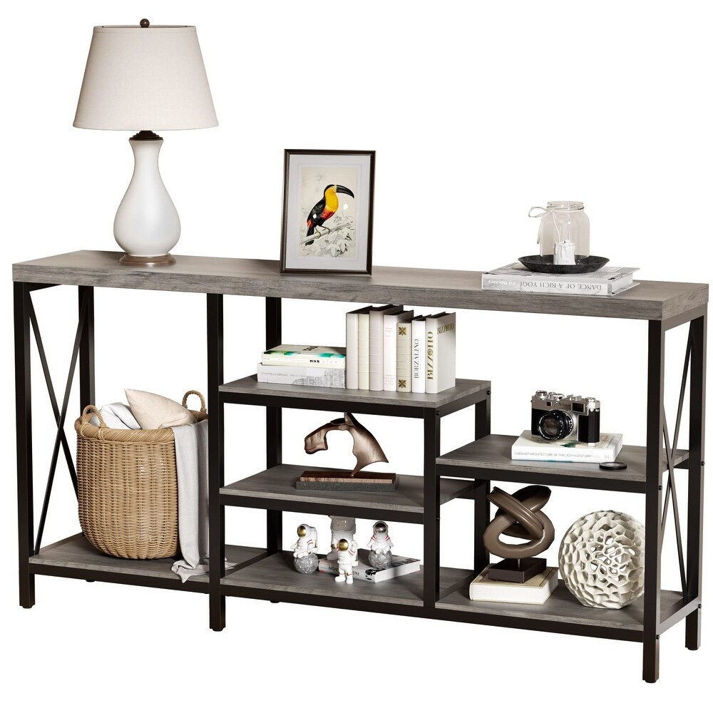 Console Table for Entryway  Sofa Table Narrow Long  Entryway Table  Hallway Table with Storage Shelves  Living Room  Couch