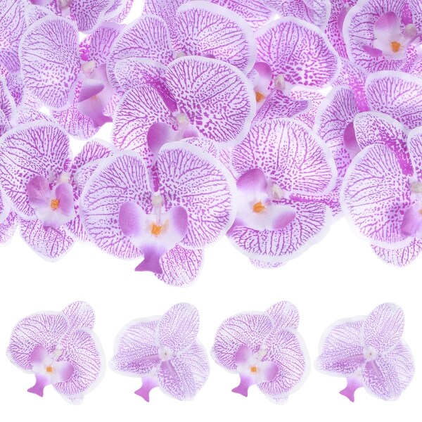 20Pcs Silk Faux Artificial Orchid Flower Heads Petals Decor