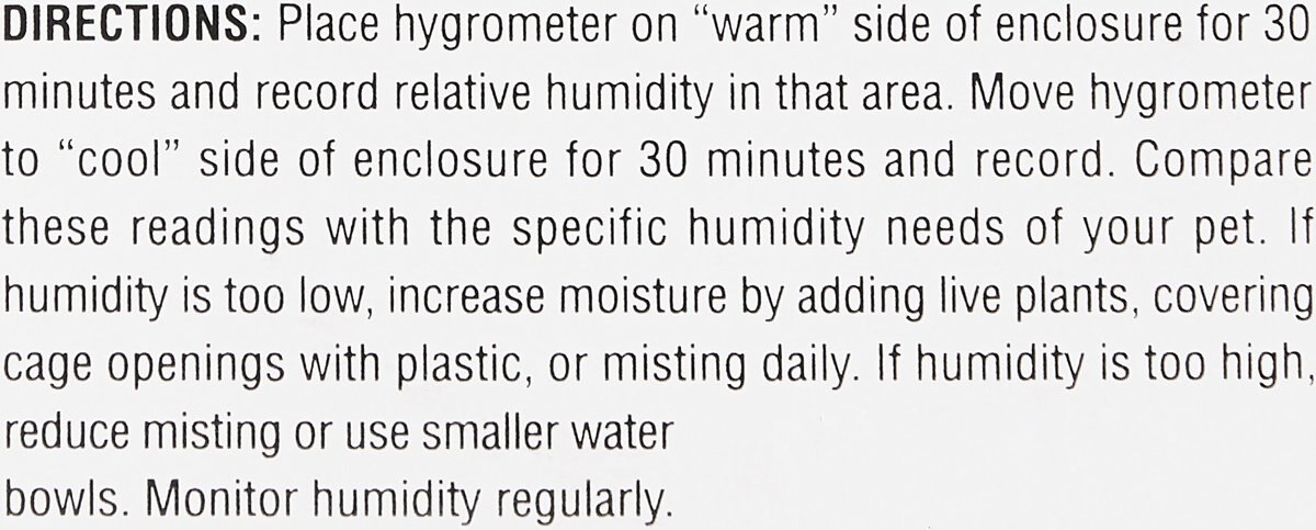 Fluker's Relative Humidity Hygrometer