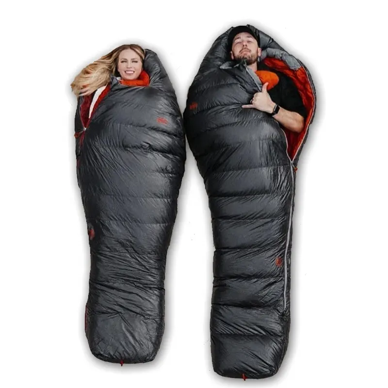 Winter Outdoor Warm Duck Down Sleeping Bag Windproof Mummy Sleeping Bag Adult