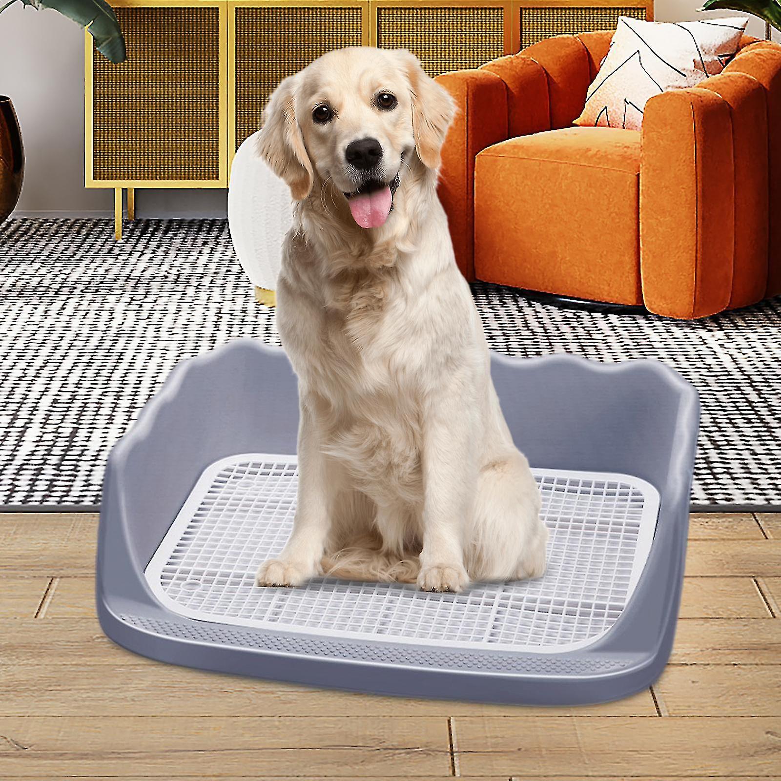 Dog Toilet Litter Pan Training With Protection Wall Every Side No Gray