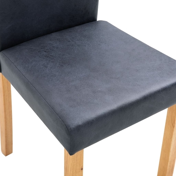Dining Chairs 6 pcs Gray Faux Leather