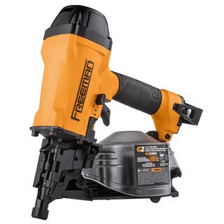 Freeman 2nd Generation Pneumatic 15 Degree 2-12 in. Coil Siding Nailer with Metal Belt Hook and 14 in. NPT Air Connector G2CN65