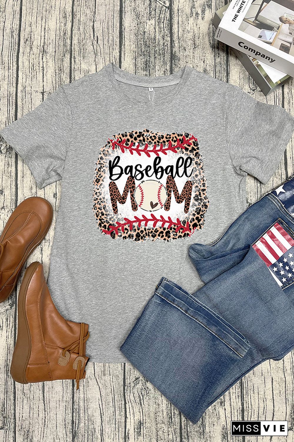 Baseball Mom Short Sleeve Graphic Tee Wholesale