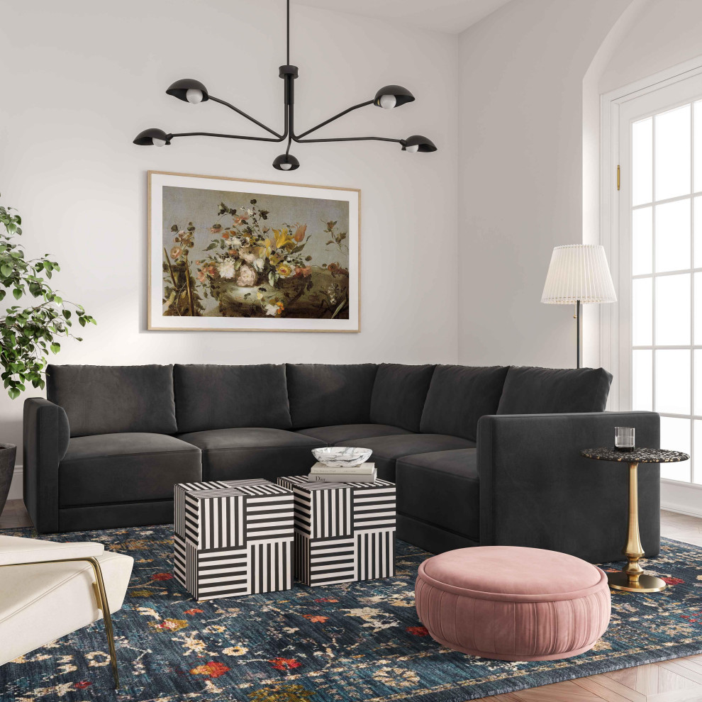 Willow Charcoal Modular L Sectional   Transitional   Sectional Sofas   by First of a Kind USA Inc  Houzz