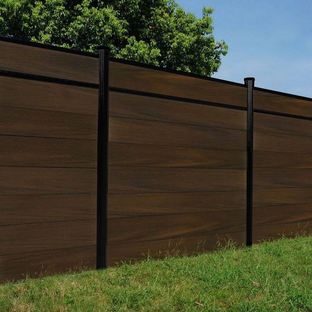 FORTRESS Evolver .71 ft. x 6 ft. Brown Capped Composite Boards for Fence Panel (4-Pack) 34921