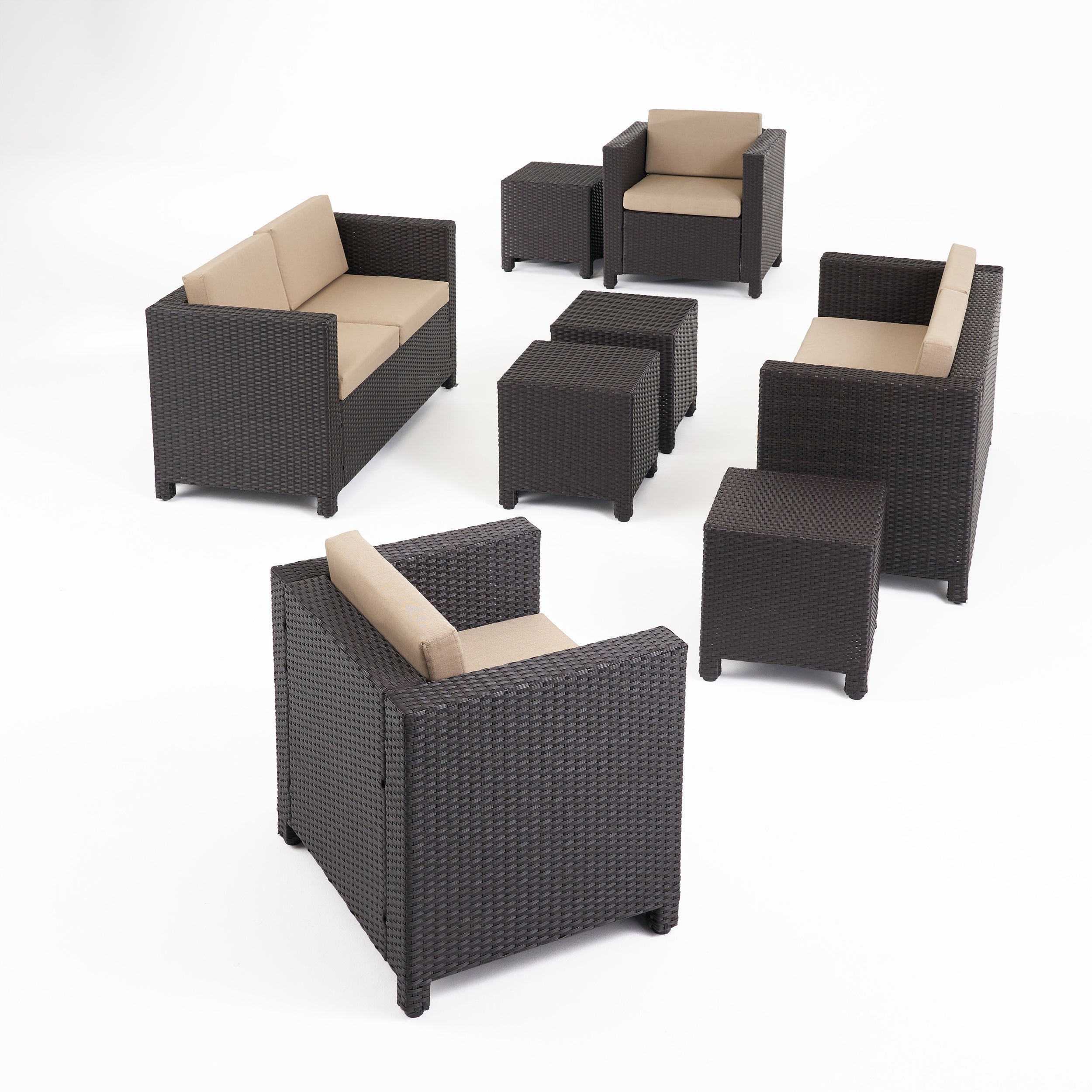 Venice 6-Seater Outdoor Sofa Set with Side Tables