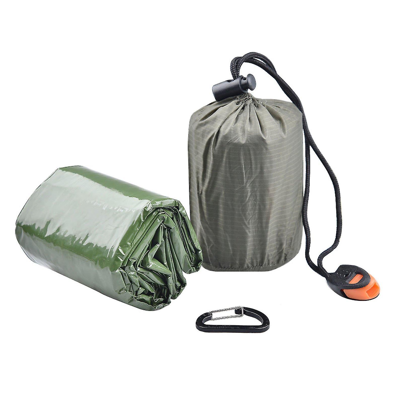 For Camping Outdoor Lightweight First Aid Mini Portable Thermal Waterproof Emergency Sleeping Bag With Survival Whistle Durable