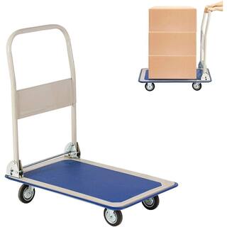 330 lbs. Capacity Steel Folding 4-Wheeled Heavy Duty Rolling Cart NewS-LQD0-UFMG