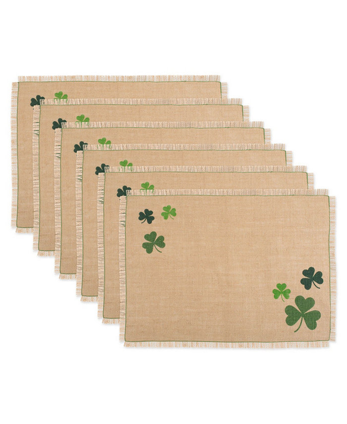 Design Imports Shamrock Jute Placemat Set of 6