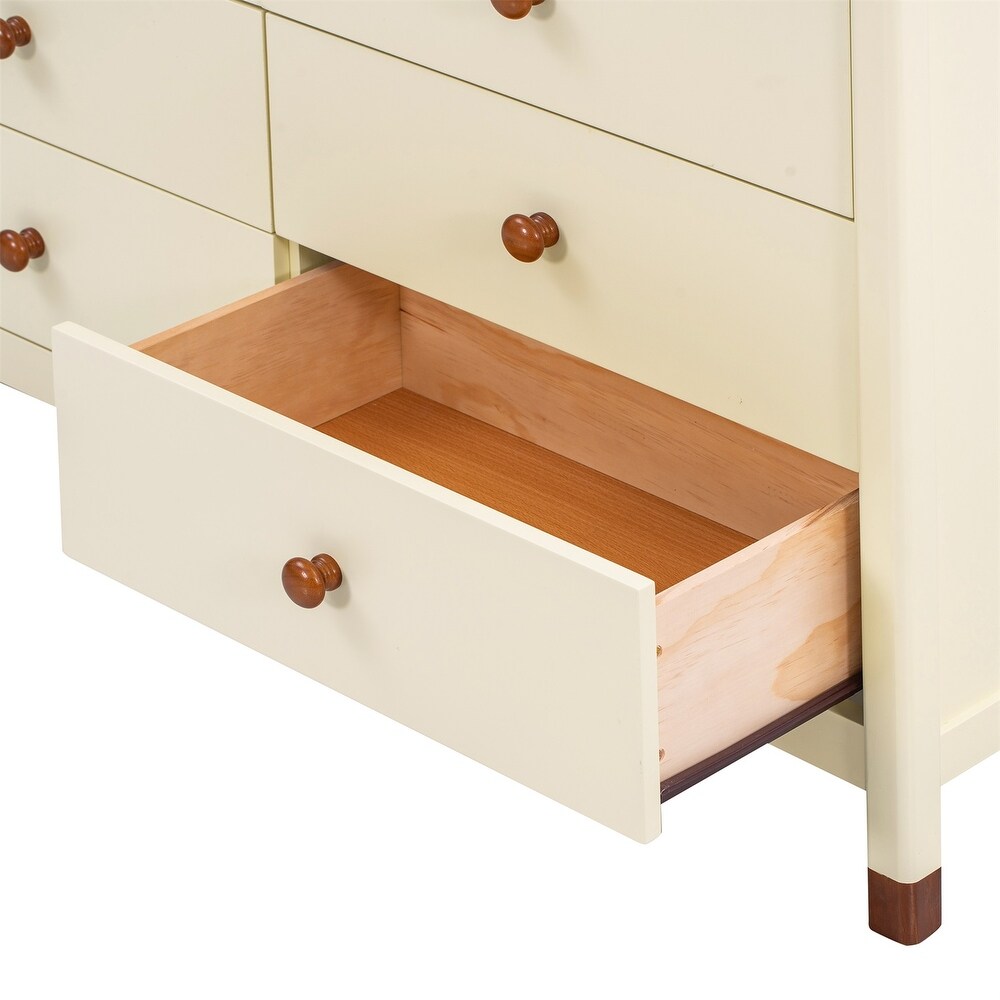 Merax Wooden Storage Dresser with 6 Drawers