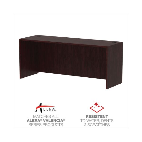 Alera Valencia Series Credenza Shell， 70.88w x 23.63d x 29.5h， Mahogany