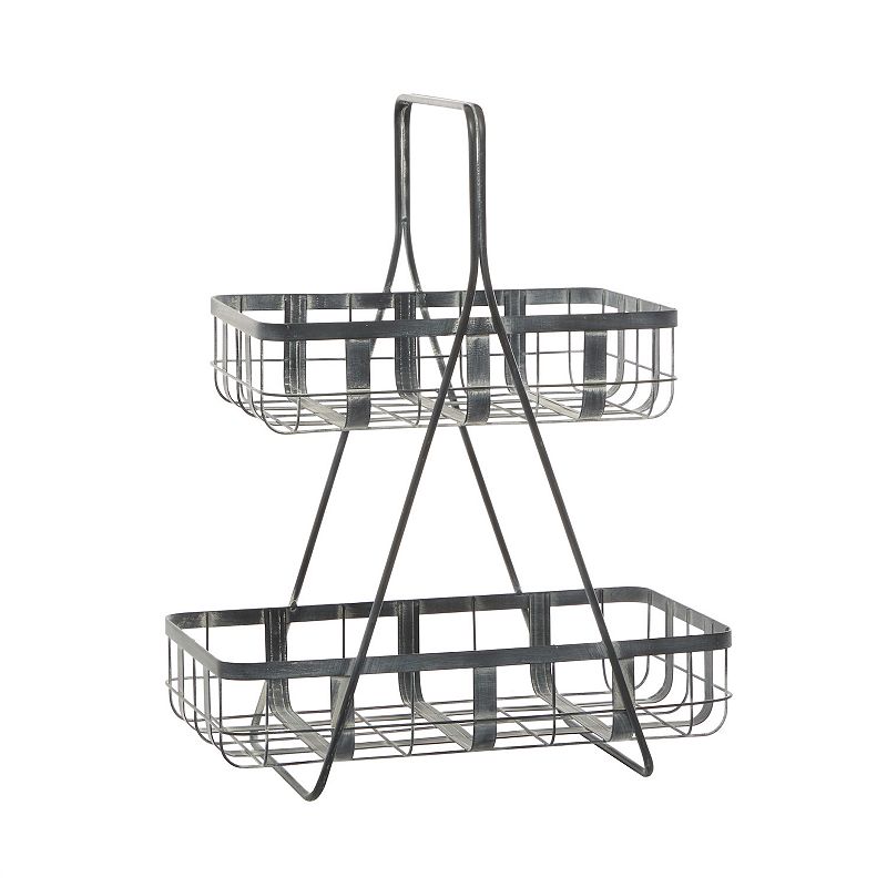 Stella and Eve Metal Storage Basket Floor Decor