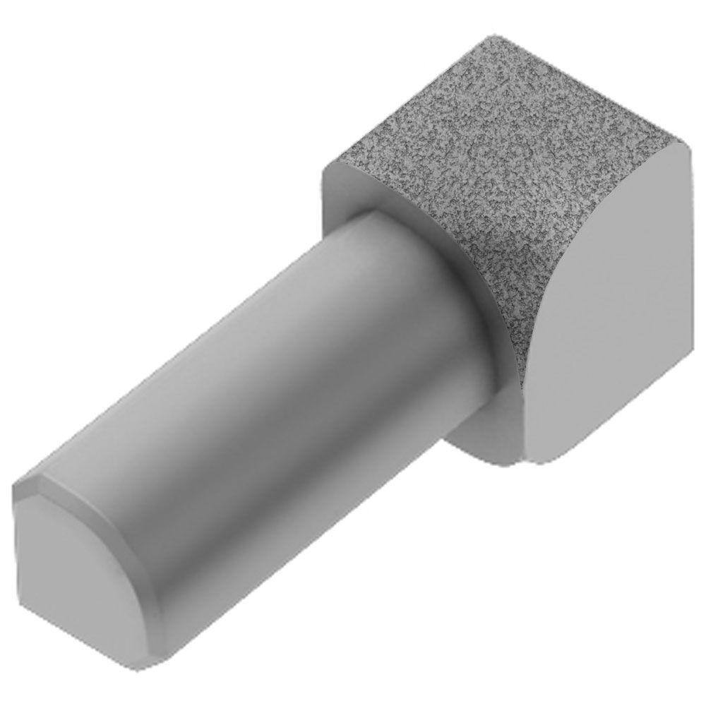 Schluter Systems Rondec Pewter Textured Color-Coated Aluminum 12 in. x 1 in. Metal 90 Inside Corner IVRO125TSG