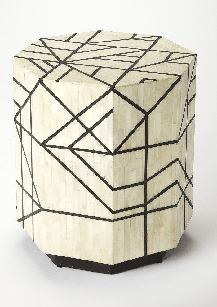 Greta Bone Inlay Bunching Table   Contemporary   Side Tables And End Tables   by HedgeApple  Houzz