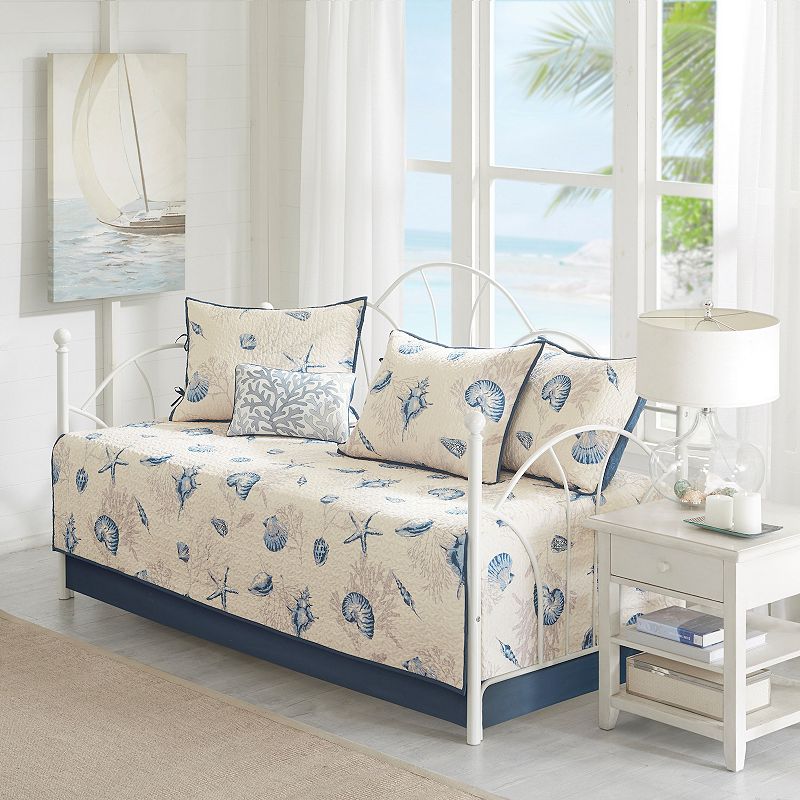 Madison Park 6-piece Nantucket Coastal Daybed Set with Throw Pillow