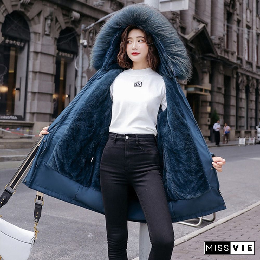 New Fashion Women's Winter Down Coat Clothes Cotton-Padded Thickening Down Casual Winter Coat Long Jacket Down Parka XS-6XL