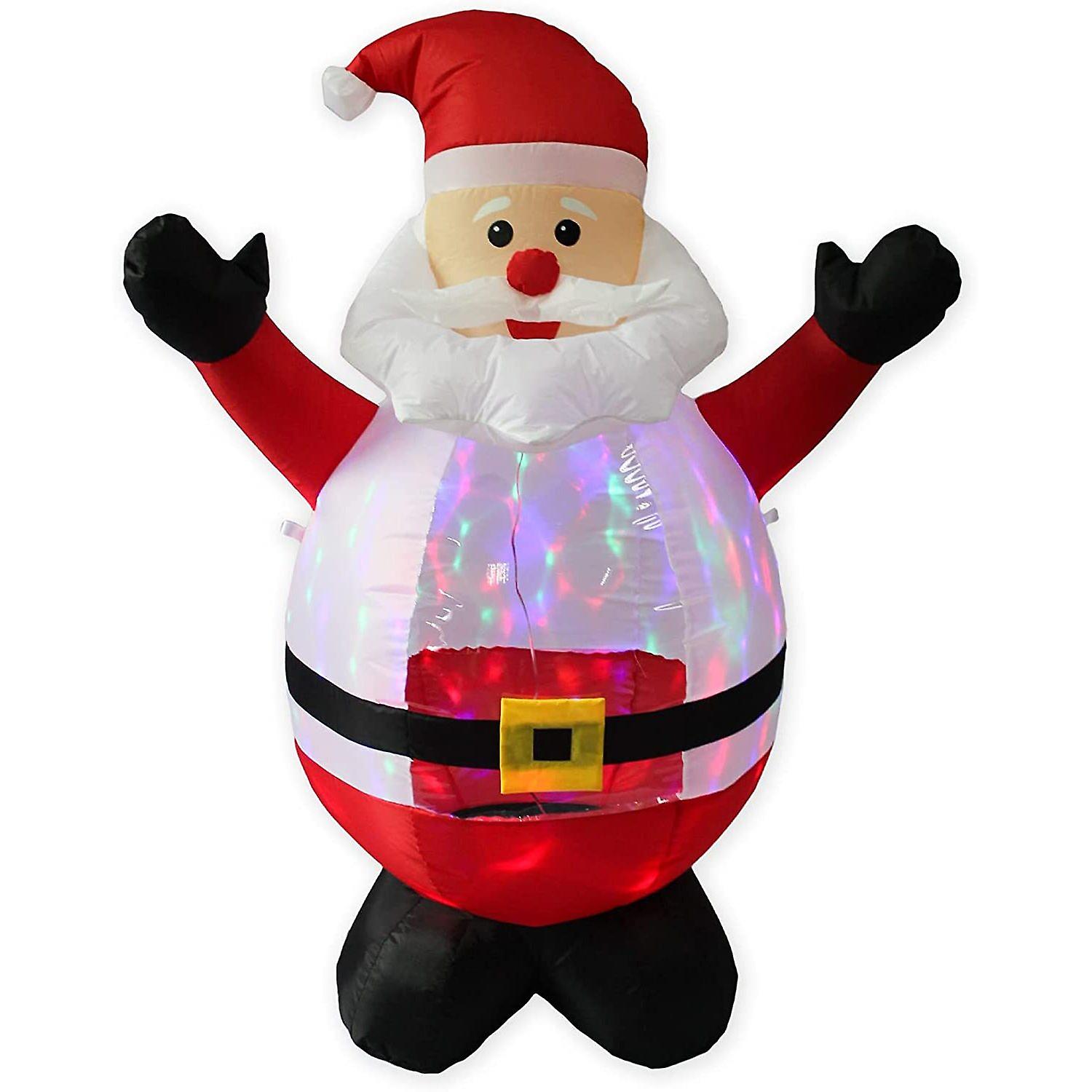 6ft Santa Claus Open Arms Christmas Inflatable Decorations Outdoor Indoor Holiday Decorations， Blow Up Lighted Yard Lawn Decor