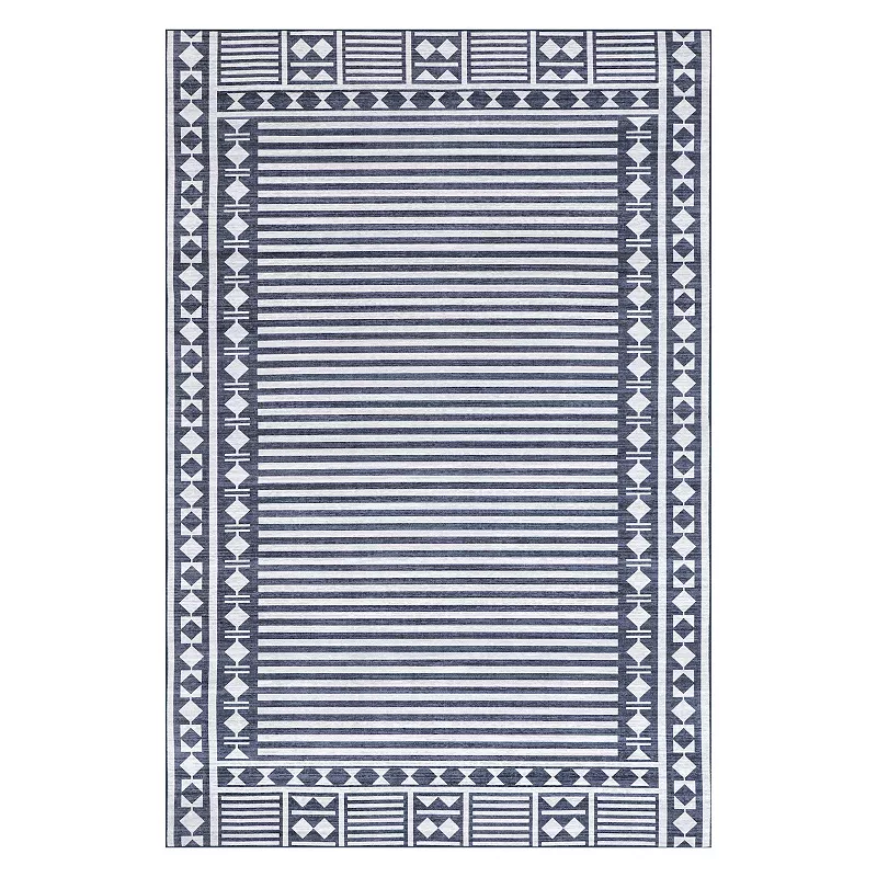 nuLoom Lacie Multi Striped Machine Washable Indoor/Outdoor Area Rug