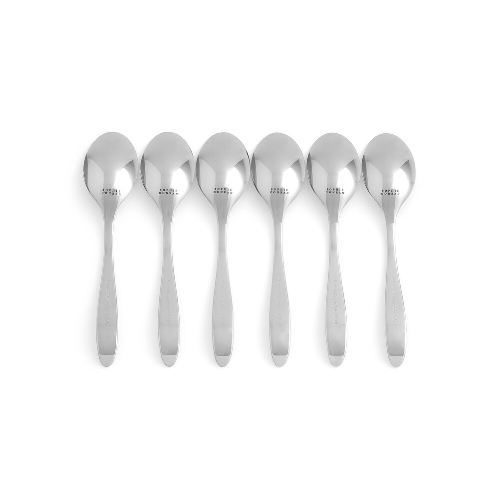 Portmeirion Sophie Conran Floret Dessert Spoons Set of 6   6.5 Inches