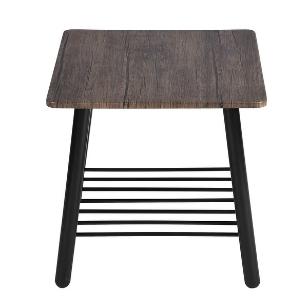 Carbon Loft Proctor Modern Rustic Square Coffee Table