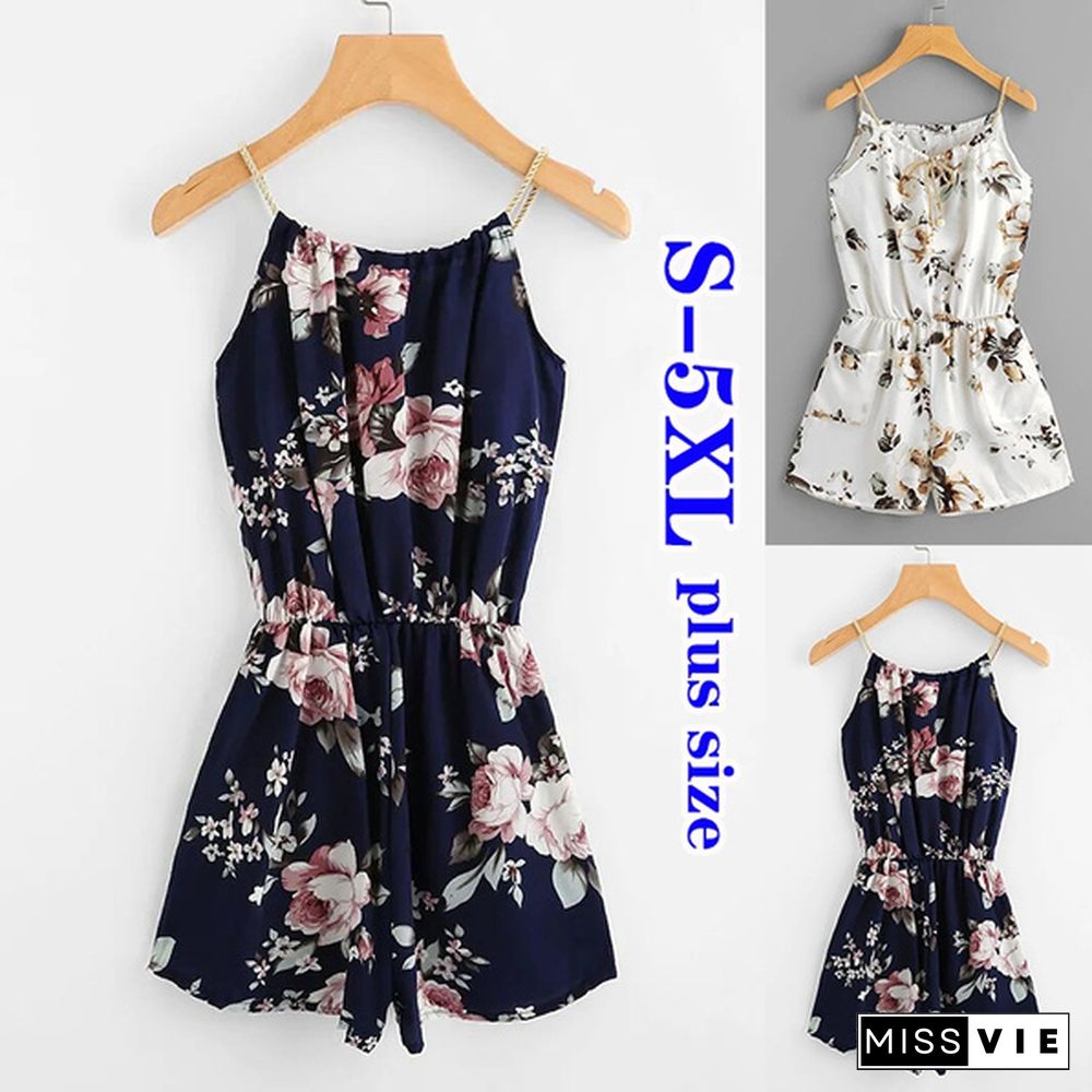 Sling Jumpsuit Women Printed Jumpsuit Summer Small Fresh Jumpsuit