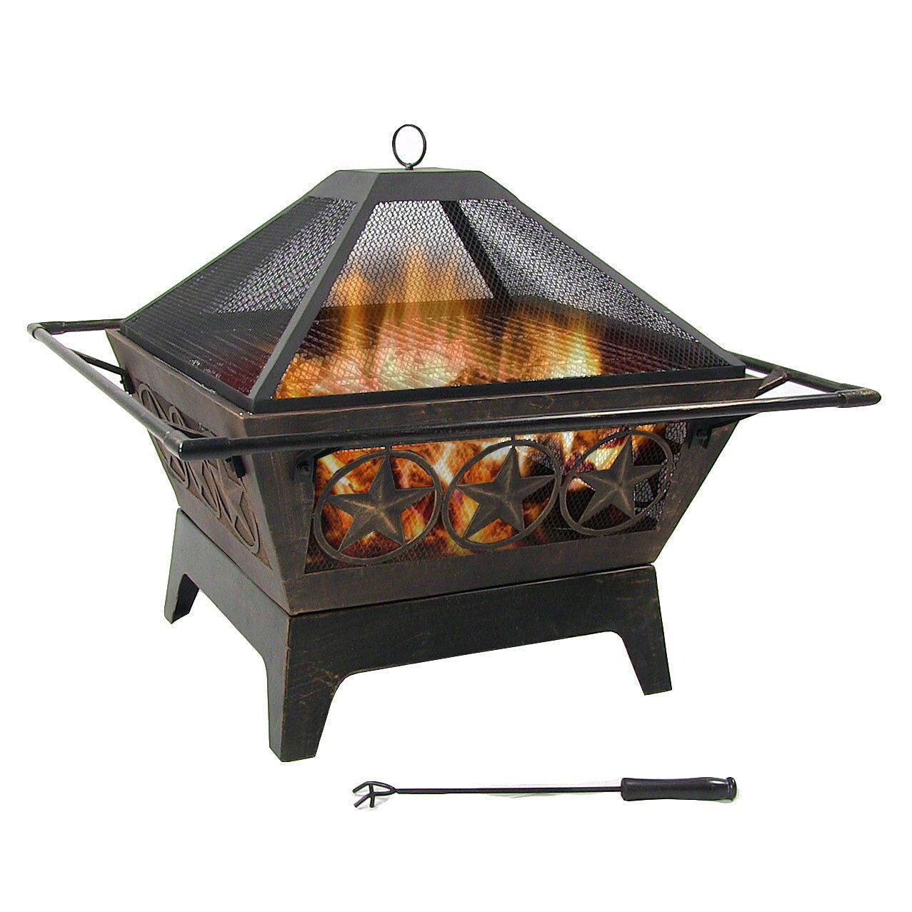 Ultimate Patio 32-Inch Steel Galaxy Wood Burning Fire Pit