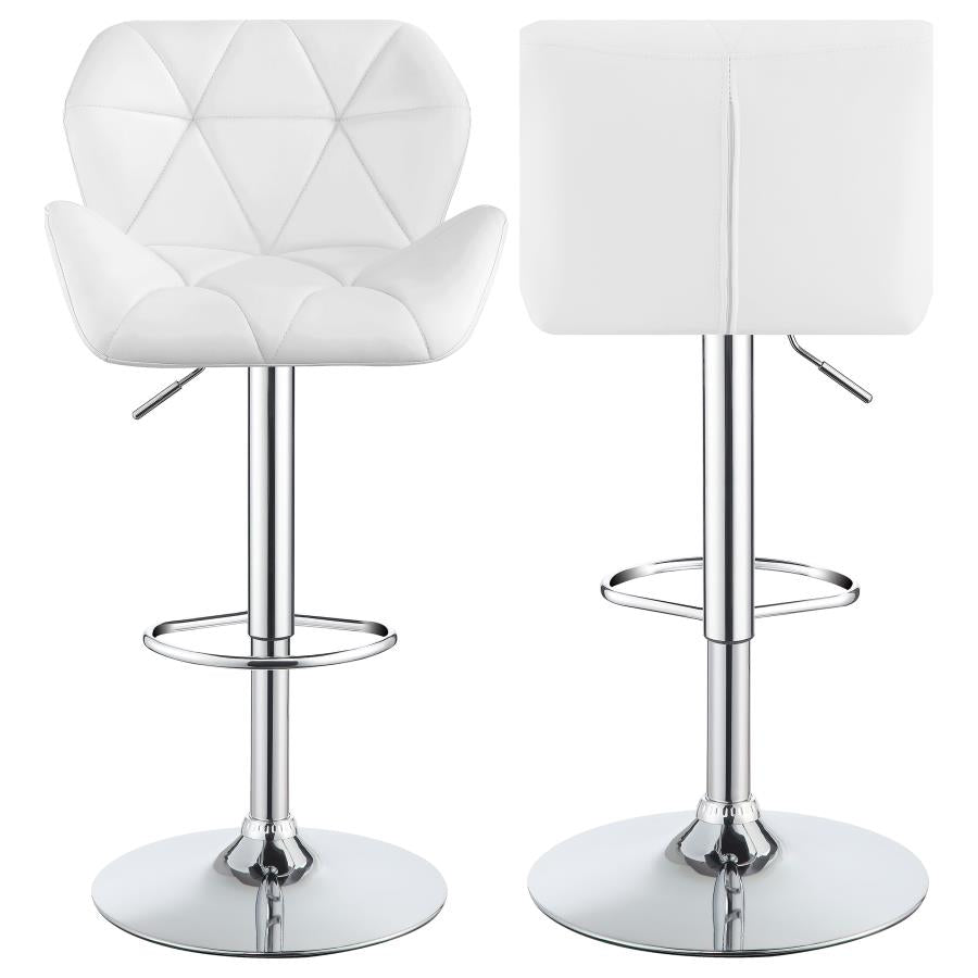 Berrington Adjustable Bar Stools Chrome and Black (Set of 2) - 100425