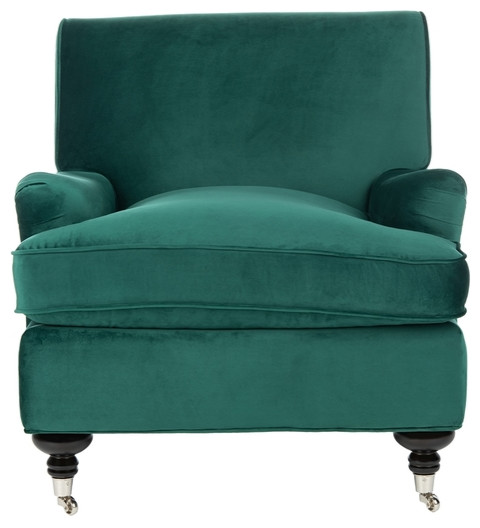 Chester Club Chair Emerald/ Espresso   Traditional   Armchairs And Accent Chairs   by Peachtree Fine Furniture  Houzz