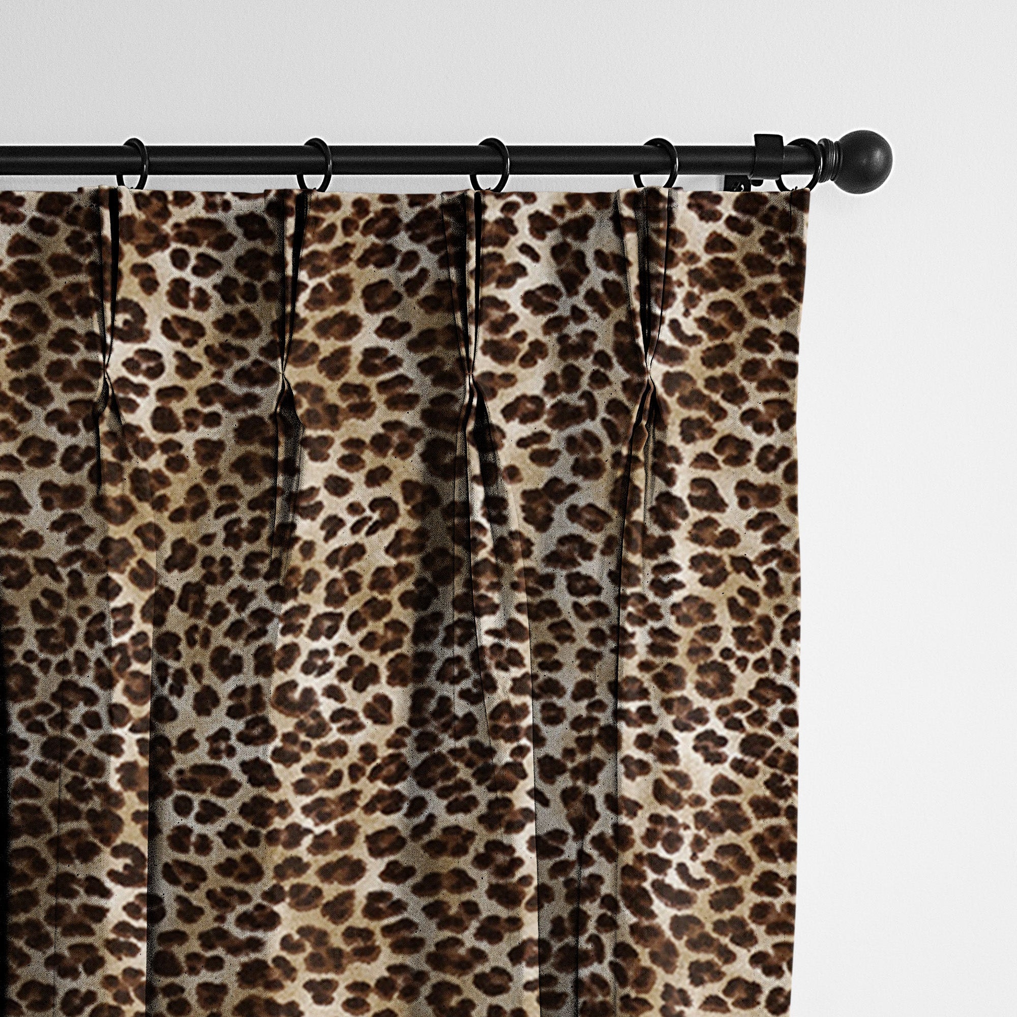 Jolene Animal Print Black Drapery