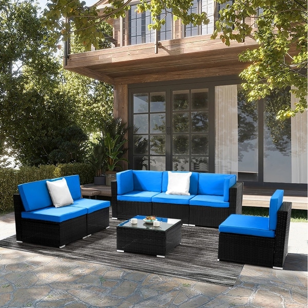 Gereja PE Rattan 7piece Outdoor Sectional Sofa Set by Havenside Home