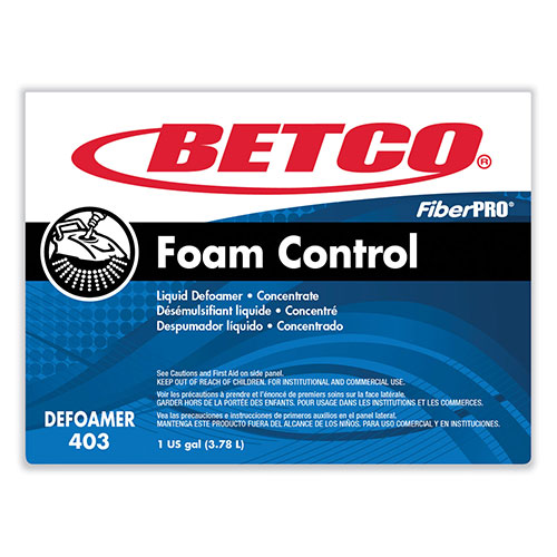 Betco FiberPro Foam Control Liquid Defoamer | 1 gal Bottle， 4