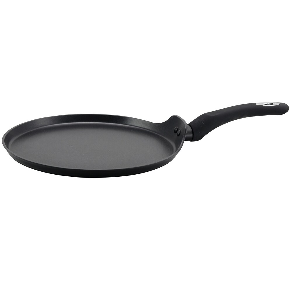 Oster ston 11 in. Round Pancake Tawa Pan in Black