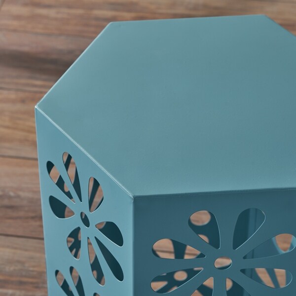 Blue Iron Lightweight and Stylish Outdoor End Table 22