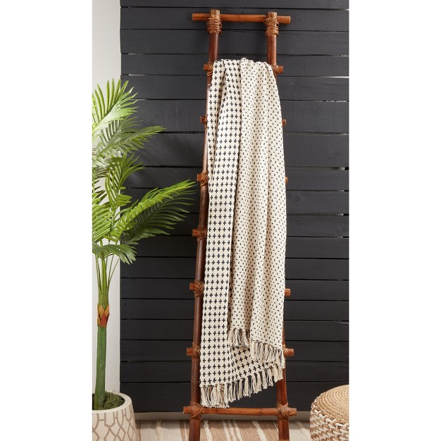 Saro Lifestyle Cross Thread Cotton Throw