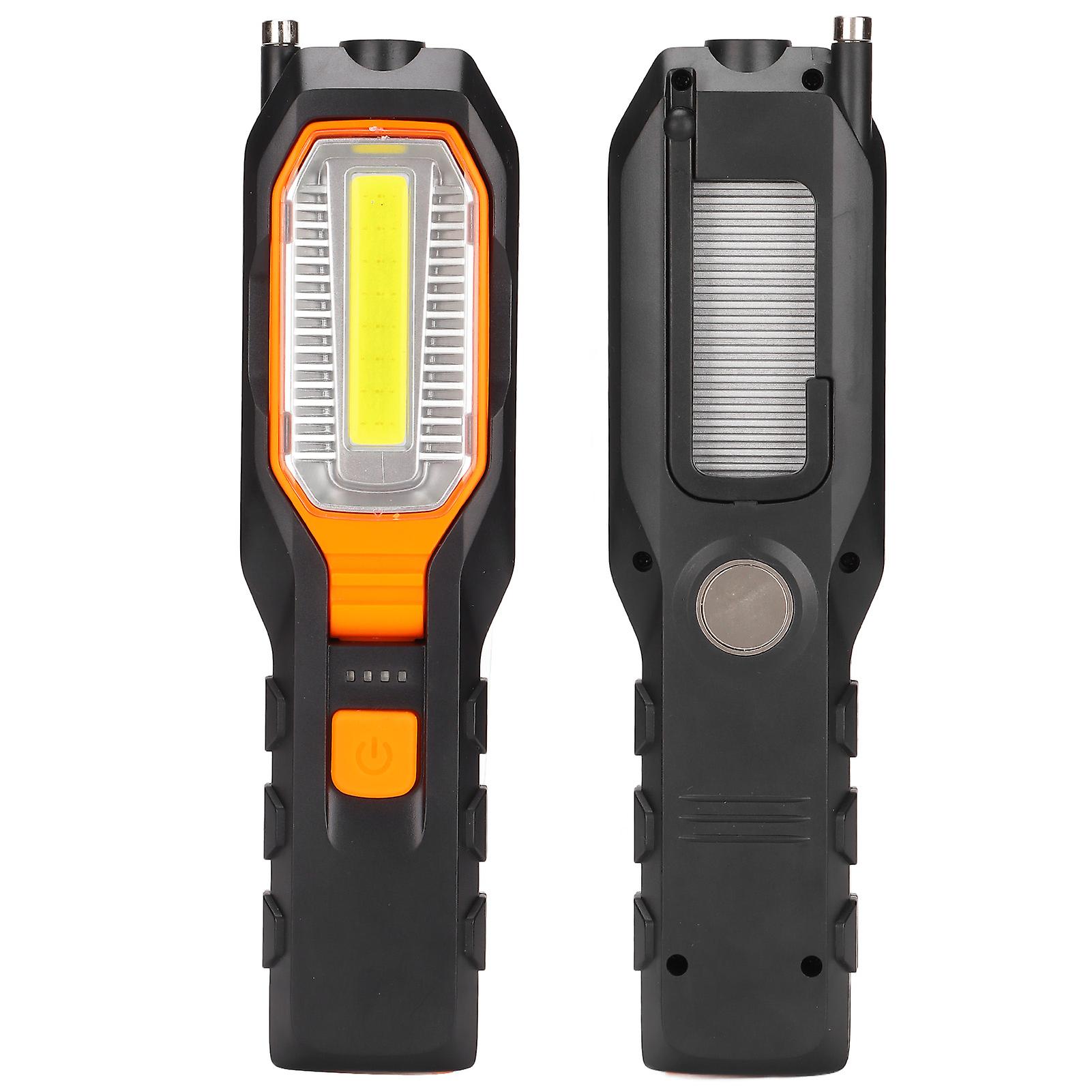 Cob Inspection Light Portable Handheld Usb Rotating Led Rechargeable Work Light With Magnet For Car Garage Machine Shop