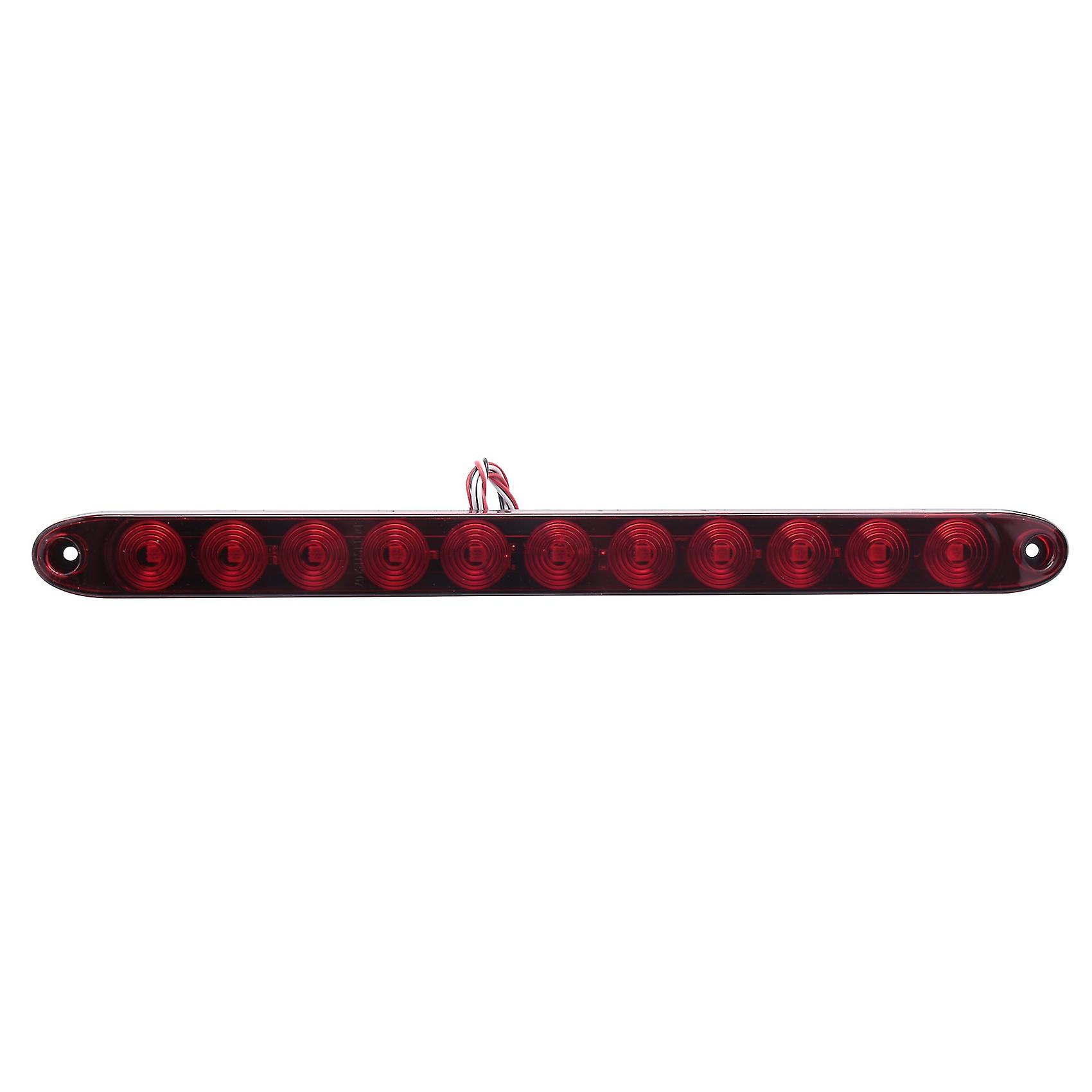 2pcs Red 15 Inch 11 Led Trailer Light Bar Sealed Stop Turn Tail Park Third 3rd Brake Light Truck Tr