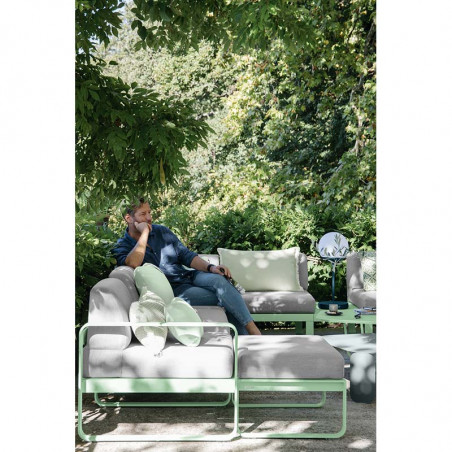 Fauteuil gauche salon de jardin modulable Bellevie FERMOB - Gris