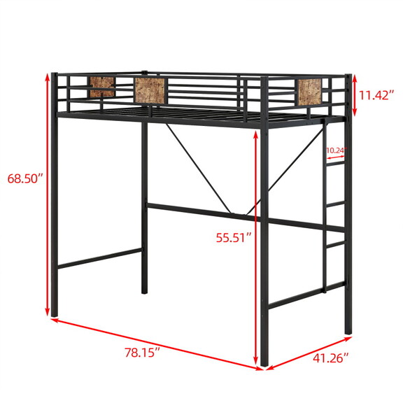 Metal Bunk Bed Twin over Twin  Heavy Duty Twin Bun...