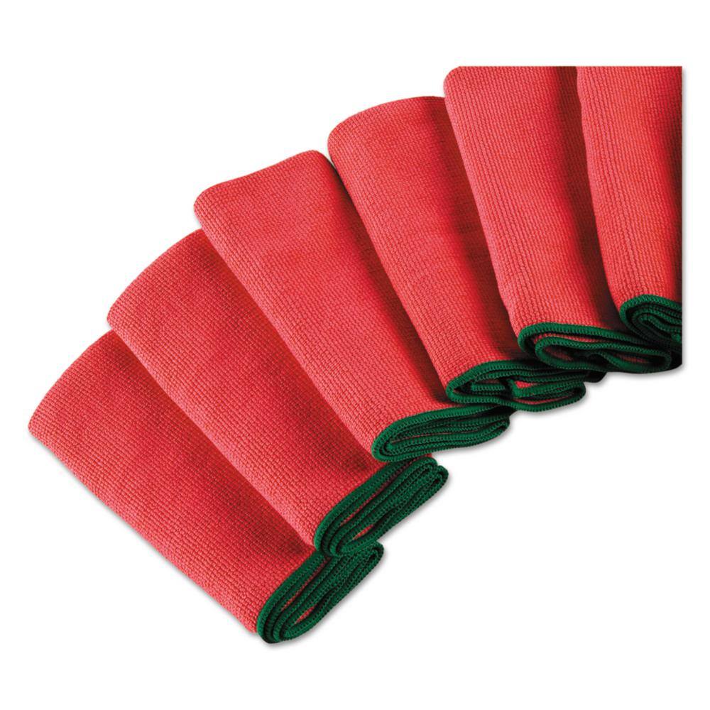 WYPALL 15-34 in. x 15-34 in. Microfiber Cloth Reusable in Red (6-Pack 4-PackCarton) KCC83980