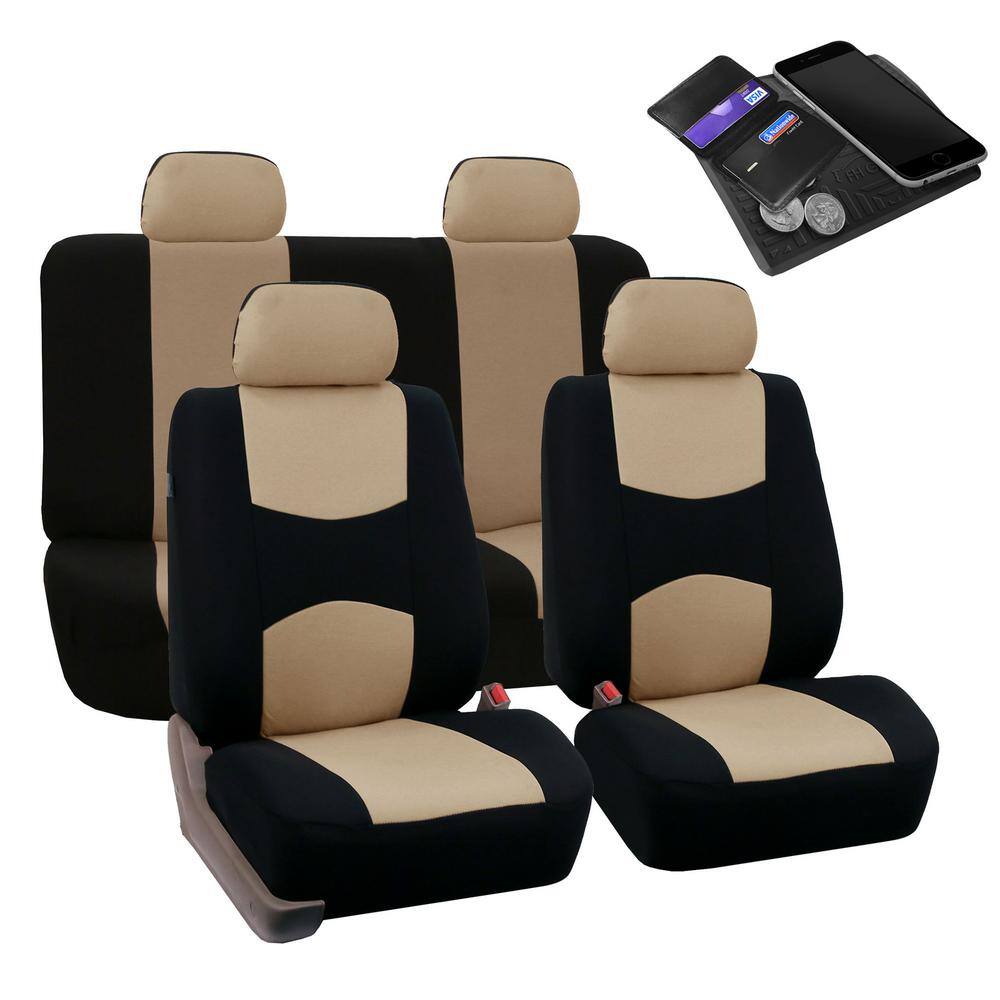 FH Group Flat Cloth 43 in. x 23 in. x 1 in. Full Set Seat Covers DMFB050BGE114