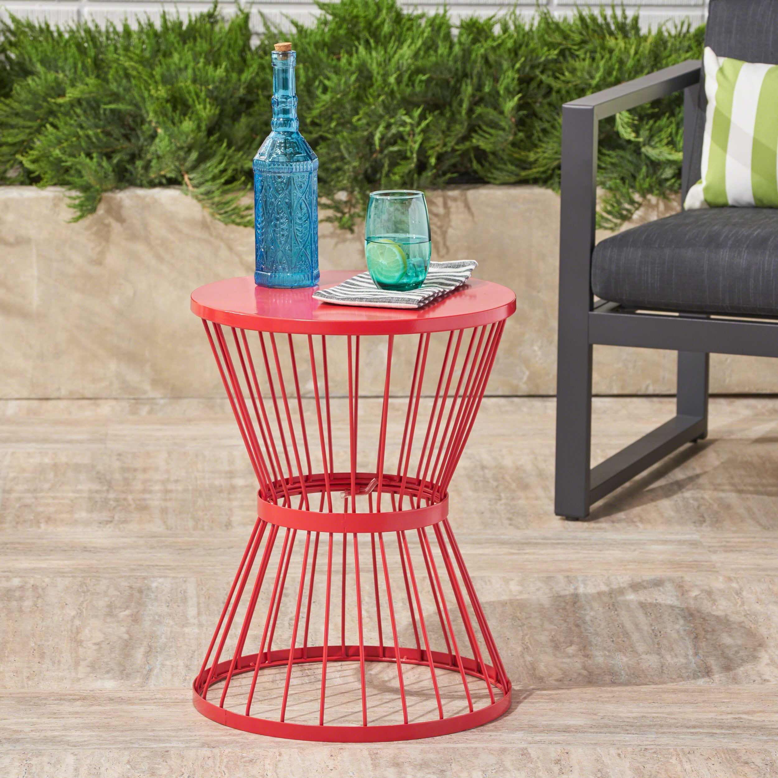 Fern Outdoor 16 Inch Iron Side Table