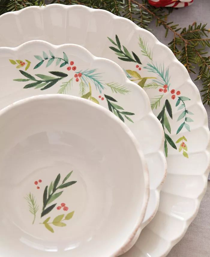 Lenox French Perle Berry Holiday Accent Plate Set Set of 4