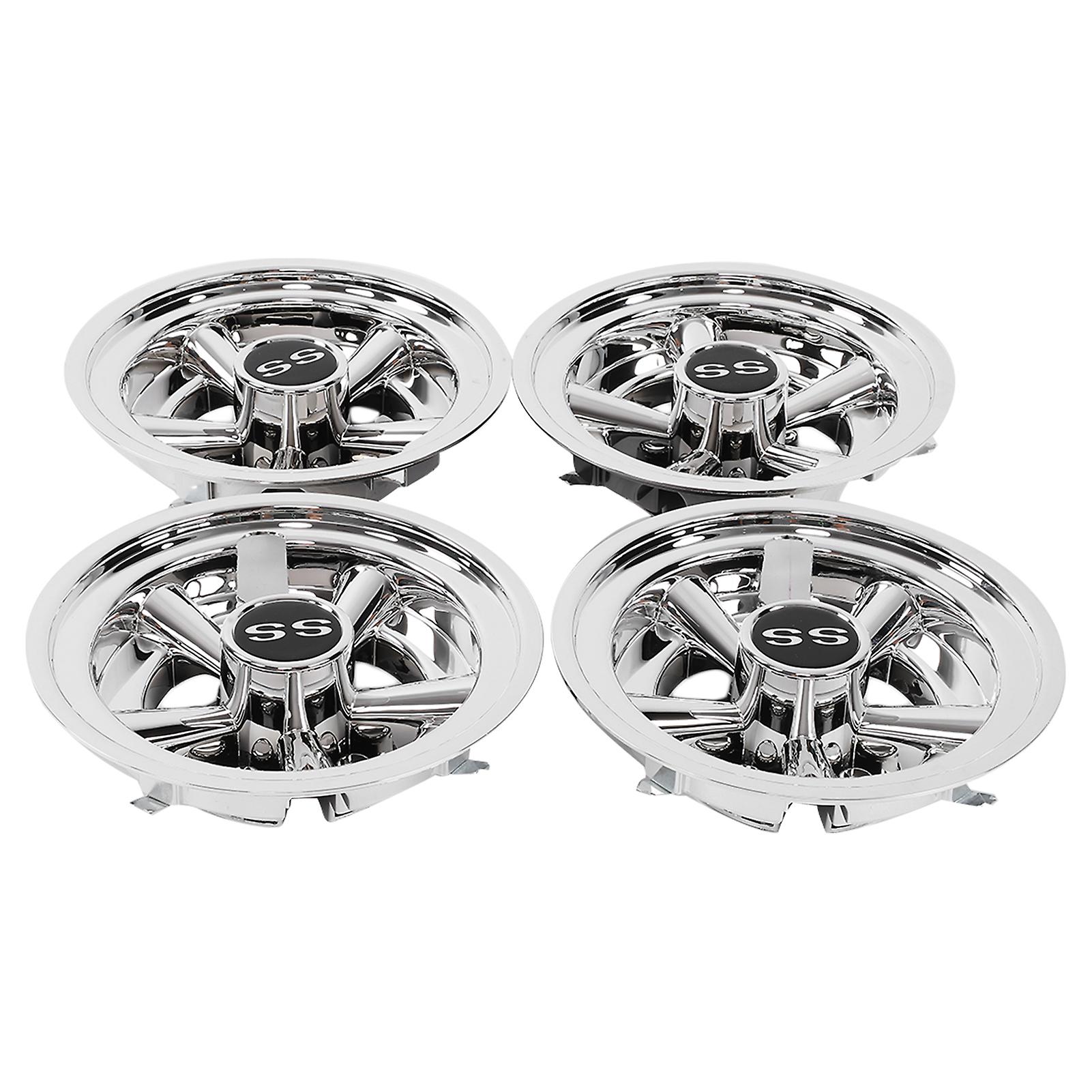 Club Car Wheel Hub Caps 5 Spoke For Ss Style Silver Plated Replacement For Ezgo 8in