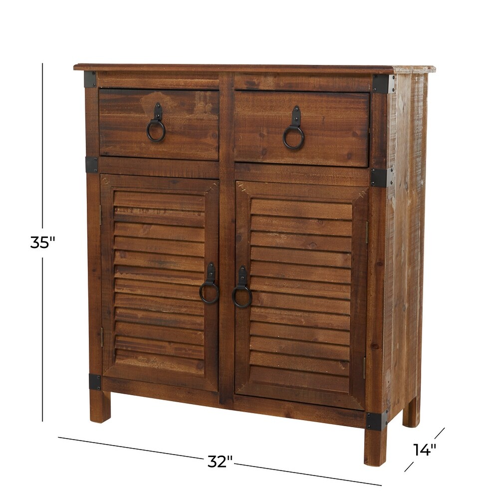 Brown Wood Rustic Cabinet 35 x 32 x 14   32 x 14 x 35