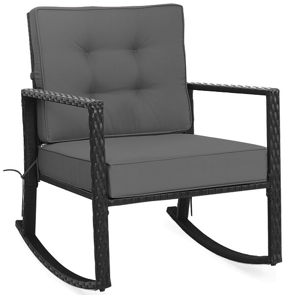 Patio Rocking Chair Outdoor Glider Rattan Rocker Chair